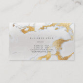 抽象芸術金ゴールドシルバーグレーマーブルメタリックスタイリスト 名刺 (裏面)