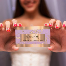 抽象芸術金ゴールドストロークフレームマーブルバイオレットラベンダー