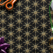 抽象芸術金ゴールドスノーフレーク模様 ラッピングペーパー