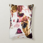 抽象芸術金ゴールドスパークルズクリエイティブアート アクセントクッション (裏面(縦))