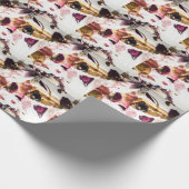 抽象芸術金ゴールドスパークルズクリエイティブアート ラッピングペーパー (角)