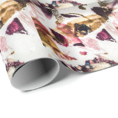 抽象芸術金ゴールドスパークルズクリエイティブアート ラッピングペーパー (ロールコーナー)