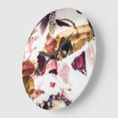 抽象芸術金ゴールドスパークルズクリエイティブアート ラージ壁時計 (傾斜)