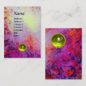 抽象芸術金ゴールドスワーズモノグラムジェム 名刺 (正面/裏面)