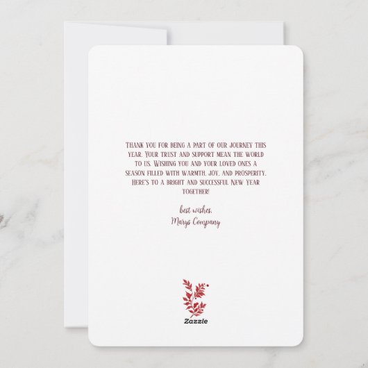 抽象芸術金ゴールドツリーのミニマリスト企業のクリスマス シーズンカード (裏面)