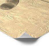 抽象芸術金ゴールドドラゴンフライコラージュのポスター ポスター (角)