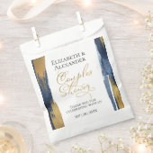 抽象芸術金ゴールドネイビーブルーカップルシャワーありがとう フェイバーバッグ (クリップ留めされた状態)