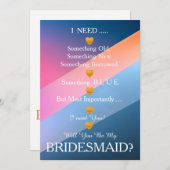 抽象芸術金ゴールドハートは私の花嫁になる 招待状 (正面/裏面)