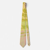 抽象芸術金ゴールドバタフライピンクバイオレットパステル ネクタイ (正面)