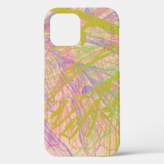 抽象芸術金ゴールドバタフライピンクバイオレット Case-Mate iPhoneケース (裏面)