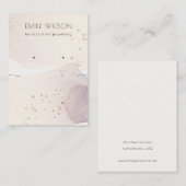 抽象芸術金ゴールドパープルウォーターカラーイヤリングネックレス 名刺 (正面/裏面)