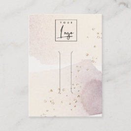 抽象芸術金ゴールドパープルロゴヘアバンドクリップディスプレイ 名刺