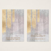 抽象芸術金ゴールドピンクジュエリーデザイナーディスプレイカード (正面&裏面)