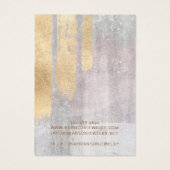 抽象芸術金ゴールドピンクジュエリーデザイナーディスプレイカード (裏面)