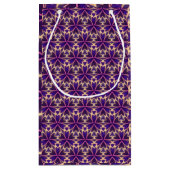 抽象芸術金ゴールドピンク スモールペーパーバッグ (裏面)