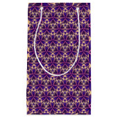 抽象芸術金ゴールドピンク スモールペーパーバッグ (正面)