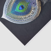 抽象芸術金ゴールドピーコックフェザーイラストレーションスモール 薄葉紙 (詳細)