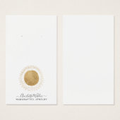 抽象芸術金ゴールドフェイクサンフォイルイヤリングディスプレイカード (正面&裏面)