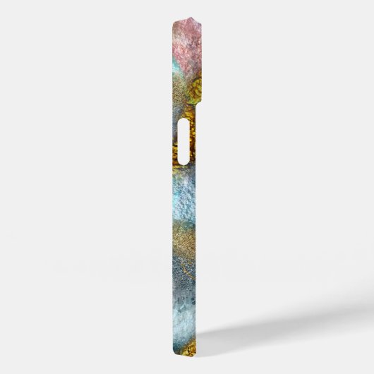 抽象芸術金ゴールドフェイク箔グリッター名モノグラム Case-Mate iPhoneケース (裏面 / 右)