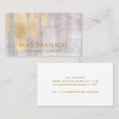 抽象芸術金ゴールドフェイク金属ジュエリー設計者 名刺 (正面/裏面)