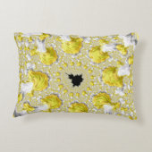 抽象芸術金ゴールドフラクタル アクセントクッション (裏面)