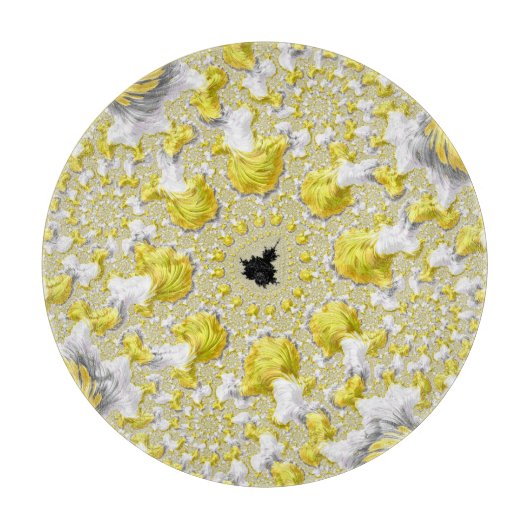 抽象芸術金ゴールドフラクタル カッティングボード (正面)