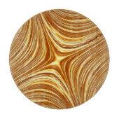 抽象芸術金ゴールドフラクタル カッティングボード (正面)