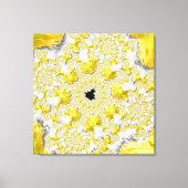 抽象芸術金ゴールドフラクタル キャンバスプリント (正面)