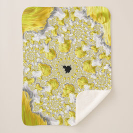 抽象芸術金ゴールドフラクタル シェルパブランケット