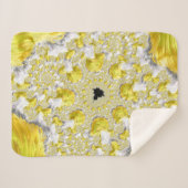 抽象芸術金ゴールドフラクタル シェルパブランケット (正面(横))