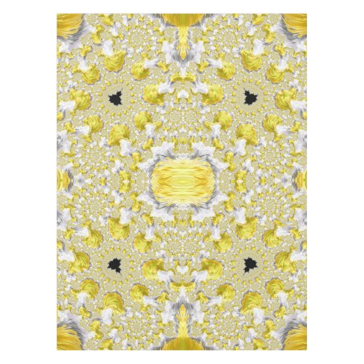 抽象芸術金ゴールドフラクタル テーブルクロス (正面)