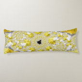 抽象芸術金ゴールドフラクタル ボディピロー (裏面)