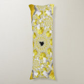 抽象芸術金ゴールドフラクタル ボディピロー (正面縦)