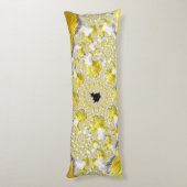 抽象芸術金ゴールドフラクタル ボディピロー (裏面 (縦))