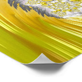 抽象芸術金ゴールドフラクタル ポスター (角)