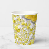 抽象芸術金ゴールドフラクタル 紙コップ (裏面)