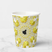 抽象芸術金ゴールドフラクタル 紙コップ (左)