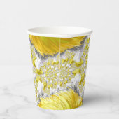 抽象芸術金ゴールドフラクタル 紙コップ (右)