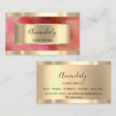 抽象芸術金ゴールドフレームエレガントプロフェッショナルモダン 名刺 (正面/裏面)