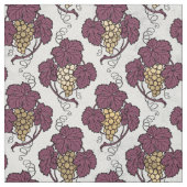 抽象芸術金ゴールドブドウと葉白の ファブリック (見本)