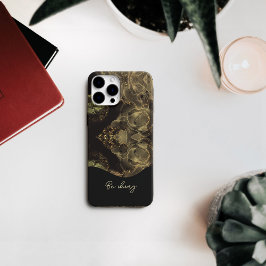 抽象芸術金ゴールドブラック大理石iPhoneケース iPhone 11 ケース