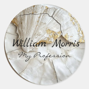 抽象芸術金ゴールドリーフシェル金属 ラウンドシール