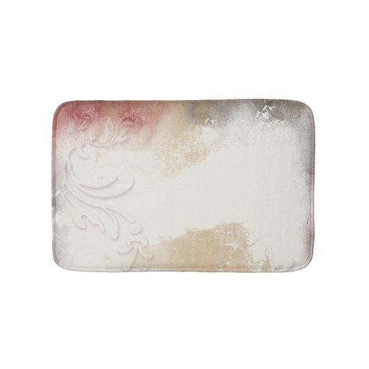 抽象芸術金ゴールドレッドグレースワールアート バスマット (正面)