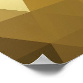 抽象芸術金ゴールド三角形テクスチャ ポスター (角)