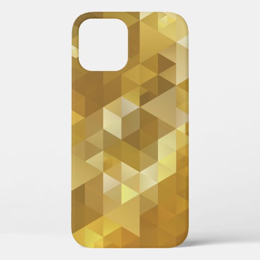 抽象芸術金ゴールド三角形テクスチャ Case-Mate iPhoneケース (裏面)