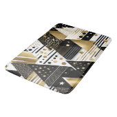 抽象芸術金ゴールド及び黒三角形バスマット バスマット (アングル)