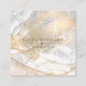 抽象芸術金ゴールド名刺 スクエア名刺 (正面)