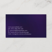 抽象芸術金ゴールド旋回木ブランチ – カラフル葉 名刺 (裏面)