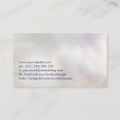 抽象芸術金ゴールド旋回木ブランチ – 葉カラフルb 名刺 (裏面)