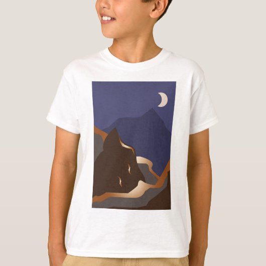 抽象芸術金ゴールド景観 Tシャツ (正面)